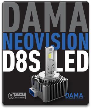 D8S: DAMA NEO VISION 6000K LED Bulbs 35W Error-free | Pack of 2