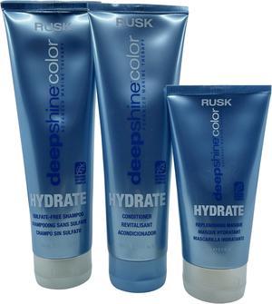 Rusk Deep Shine Color Hydrate Shampoo & Conditioner Set 8.5 OZ & Mask 5.3 OZ