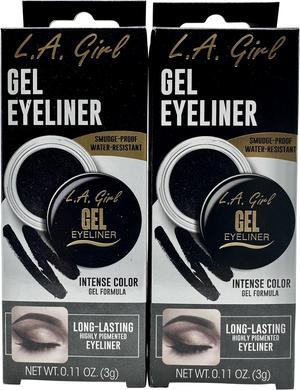 L.A. Girl Gel Eyeliner Black Cosmic Shimmer 0.11 OZ Set of 2