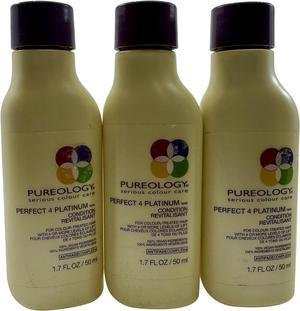 Pureology Perfect 4 Platinum Conditioner Color Treated Hair 1.7 OZ Set of 3