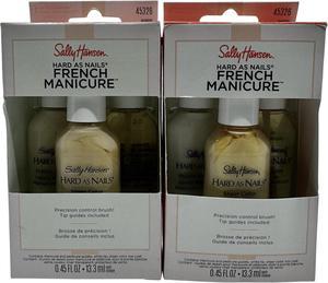 Sally Hansen Hard as Nails French Manicure Sheer Romance 0.45 OZ Set of 2