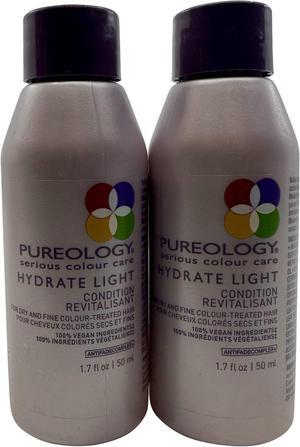 Pureology Hydrate Light Conditioner Dry & Fine Color Treated Hair 1.7 OZ 2 pack