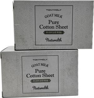 TonyMoly Goatmilk Pure Cotton Sheets 20 CT Set of 2