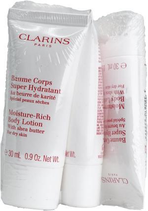 Clarins Moisture Rich Body Lotion Dry Skin 0.9 OZ Set of 4