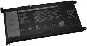 Powerwarehouse 7MT0R compatible battery for Dell Chromebook 3400 3100 5488 5493 10.95V, 3013mah