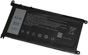 Powerwarehouse new WDX0R Replacement Battery for Dell Inspiron 13 5368, 13 5378, 13 7368, 13 7378, 15 5565, 15 5568, 15 5570, 15 5578, 15 5667, 15 7569, 15 7570, 15 7579, 17 5765 11.4V 42Whr