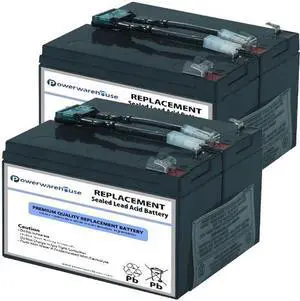 Powerwarehouse APC RBC9 UPS Battery - Premium Powerwarehouse 12V Lead Acid Battery Catridge #9 (2 Pack)