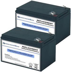 Powerwarehouse APC Back UPS BK650MC UPS Battery - Premium Powerwarehouse 12V Lead Acid Battery Catridge #4 (2 Pack)