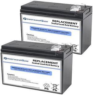 Powerwarehouse APC BE550GQ UPS Battery - Premium Powerwarehouse 12V Lead Acid Battery Catridge #110 (2 Pack)