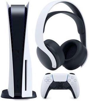 Playstation 5 Disc Version with PULSE 3D Wireless Gaming Headset and InBulk Charging Station