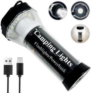 Maximal Power Rechargeable LED Camping Lantern Flashlight Powerbank 5000mAh USB-C Charging Cord for Camping Emergency Outdoors