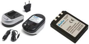 Maximal Power FC600 OLY LI-10B and DB OLY LI-10B Camera Battery and Charger Combo for Olympus Li-10B Li10B 800 600 810 300 (Black Silver)