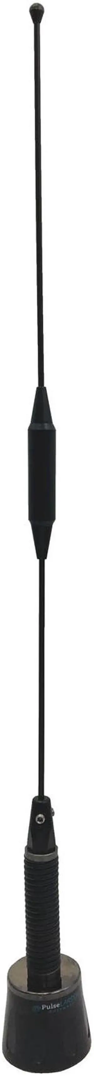 Pulse - NMO150/450/758 - Larsen - Nmo150/450/758 17-3/4 Black Tri-band Antenna With Spring For Frequencies 150, 450 &