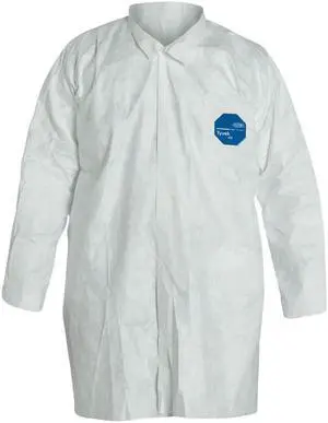 Dupont - Ty210s-xl - Tyvek Lab Coat Snap Front, Case Of 30