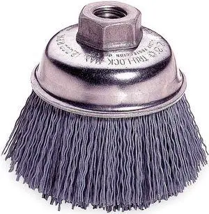 WEILER 97603 Cup Wire Brush, Threaded Arbor, 3-1/2"