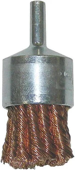 WEILER 93803 Knot Wire End Wire Brush, Bronze, 1-1/8"