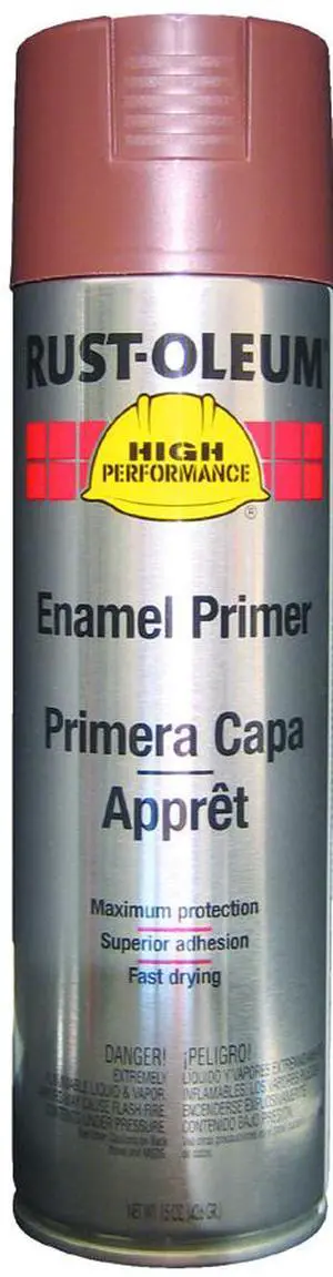 RUST-OLEUM V2169838 Rust Preventative Spray Primer, Red, Flat Finish, 15 oz.