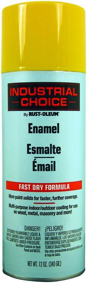 RUST-OLEUM 1644830 Spray Paint, OSHA Safety Yellow, Gloss, 12 oz.