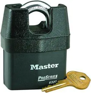MASTER LOCK 6327 Padlock, Keyed Different, Partially Hidden Shackle,