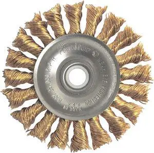 WEILER 93808 Twist Wire Wheel Wire Brush, Threaded Arbor