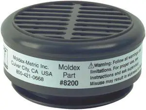 MOLDEX 8200 Cartridge, 8000, White, Snap-In Gasket, Moldex 8000 Series