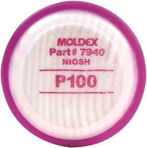 MOLDEX 7940 Disk Filter, Bayonet, P100, Magenta, Niosh Approved