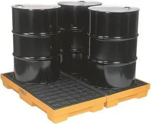 EAGLE MFG 1634 Spill Deck, 60 gal Spill Capacity, 4 Drums, 10,000 lb Load