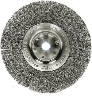WEILER 93393 Crimped Wire Wheel Wire Brush, Threaded Arbor
