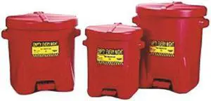 Oily Waste Can,6 Gal.,Poly,Red EAGLE 933-FL