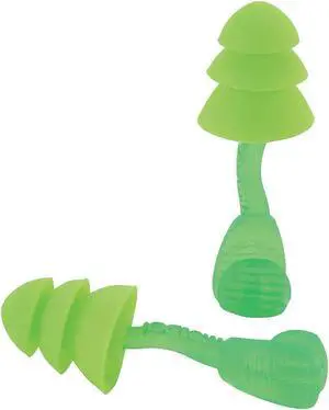 Ear Plugs, NRR 27, Corded, Green, PK 50