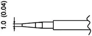 Hakko Desoldering Tweezer Tip, Flat Blade, 1.0mm 1mm   Desoldering T9-L1