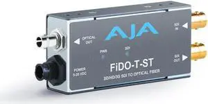 AJA Video Systems - FIDO-T-ST - Single channel SDI to ST Fiber Converter/ SDI loopout up to 10km