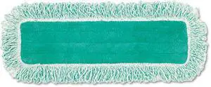 Rubbermaid - RCP Q418 - Dust Pad w/Fringe, Microfiber, 18 Long, Green, 6/Carton