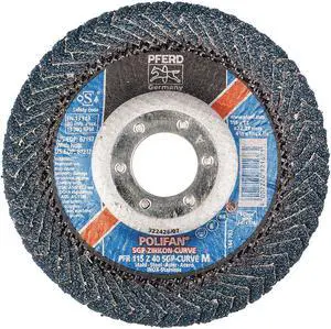 PFERD 67192 4-1/2" x 7/8" A.H. POLIFAN® Flap Disc - Z SGP CURVE STEELOX,