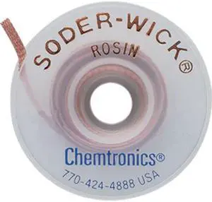 Chemtronics - 50-4-100 - SODER-WICK Rosin Desoldering Braid, .110', 100ft