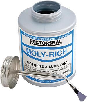 RECTORSEAL 71431 Anti Seize,Moly Paste,16 oz,Brush Top