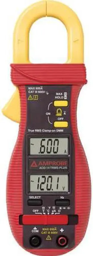 Amprobe ACD-14TRMS Plus 600A Clamp-On Multimeter with Dual Display with TRMS