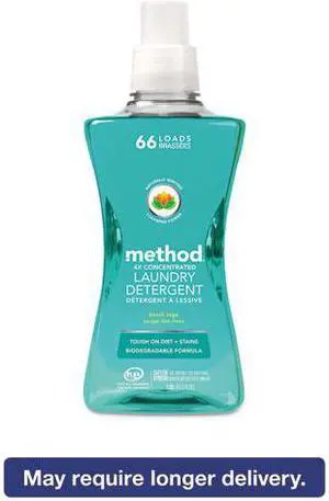 Method - 01489 - 4X Concentrated Laundry Detergent, Beach Sage, 53.5 oz Bottle, 4 Bottles/Case -