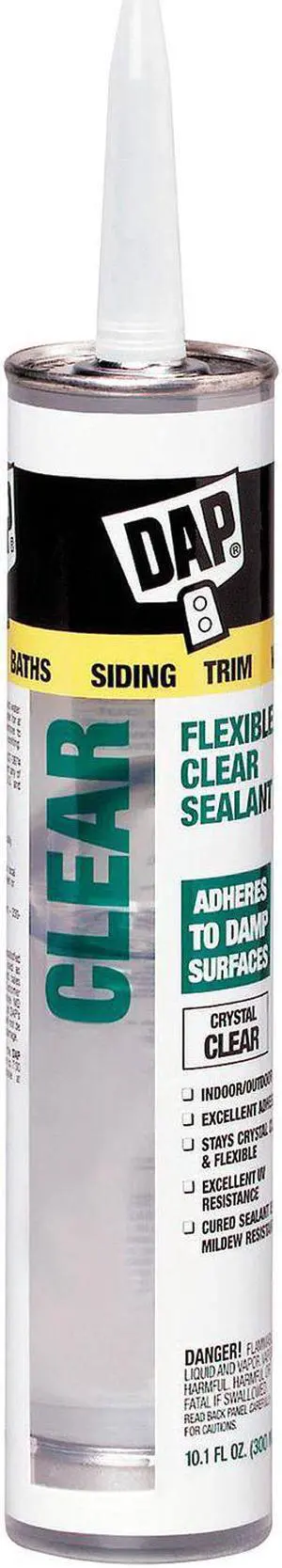 DAP 7079818388 Hybrid Sealant, 10 oz, Cartridge, Clear, Hybrid Base, Ultra Clear