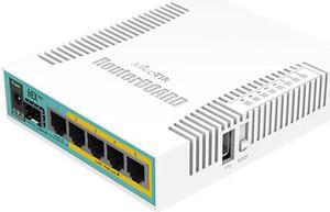 MikroTik - RB960PGS - RouterBOARD hEX PoE with 800MHz CPU, 128MB RAM, 5x Gigabit LAN ports (4x with PoE Out), USB,