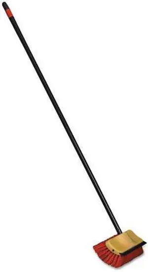 SC Johnson - CB066155 - Bi-Level Floor Scrub Brush, Polypro Bristles, 10 Block, 54Handle, Beige/Black