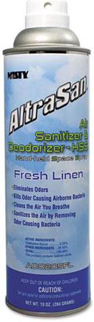Misty - 1037236 - Handheld Air Sanitizer/Deodorizer, Fresh Linen, 10oz, Aerosol, 12/Carton