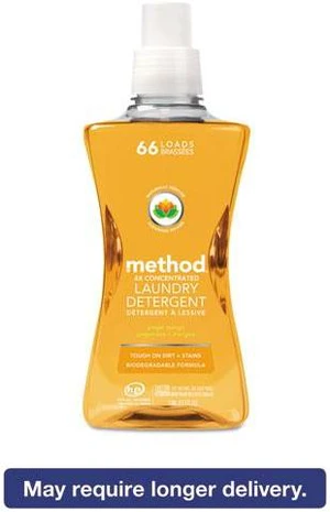 Method - 01490 - 4X Concentrated Laundry Detergent, Ginger Mango, 53.5 oz Bottle, 4/Carton Method - 01490 - 4X Concentrated Laundry Detergent, Ginger Mango, 53.5 oz Bottle, 4/Carton