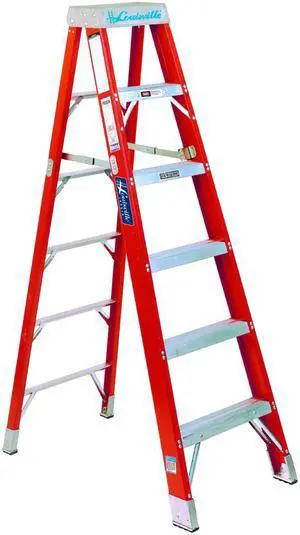 Louisville Ladder - FS1406HD - 6 ft 375 lb Load Capacity Fiberglass Stepladder