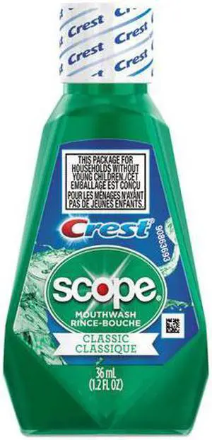 Crest + Scope Rinse, Classic Mint, 36 mL Bottle, 180/Carton 97506