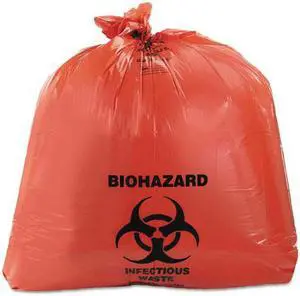 Heritage Healthcare Biohazard Printed Can Liners 40-45 gal 3mil 40 x 46 Red 75