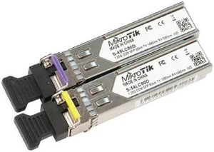 MikroTik - S-4554LC80D - Pair of SFP modules, S-45LC80D (1.25G SM 80km T1490nm/R1550nm, Single LC) + S-54LC80D (1.25G SM MikroTik - S-4554LC80D - Pair of SFP modules, S-45LC80D (1.25G SM 80km T1490nm/R1550nm, Single LC) + S-54LC80D (1.25G SM
