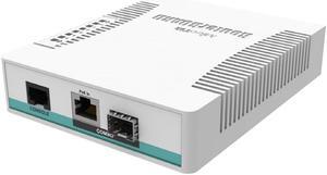 MikroTik - CRS106-1C-5S - Cloud Router Switch 106-1C-5S with QCA8511 400MHz CPU, 128MB RAM, 1x Combo port (Gigabit
