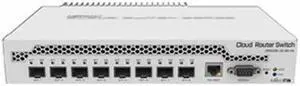 MikroTik - CRS309-1G-8S+IN - Cloud Router Switch 309-1G-8S+IN with Dual Core 800MHz CPU, 512MB RAM, 1x GLAN, 8x SFP+