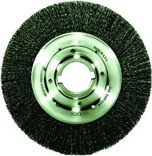 Weiler - 6150-EA - Weiler Steel Wheel Brush 0.0118 in Bristle Diameter - Arbor Attachment - 10 in Outside Diameter - 2